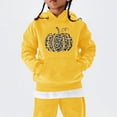 thumbnail image 2 of YunPes Girls Oversized Hoodie Leopard Pumpkin Graphic Sweatshirt Teen Kids Trendy Casual Pullover Top Halloween Party & Spring Fall Daily Wear, 2 of 6
