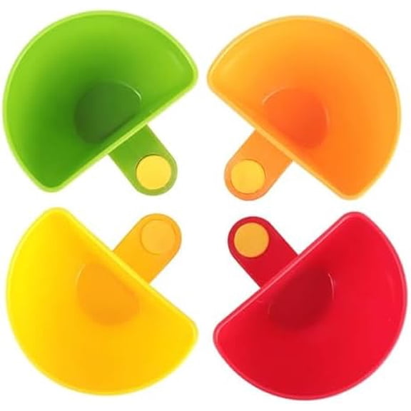 Dip Clips for Plates 4 Colors Plate Holder Chip Dip Serving Set, Condiment Cups that Clip on Plates(4PCS)