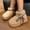 Khaki Slippers for Women, variant on Mwjwdo Women's Fuzzy Ankle Boots, Plush Winter Bootie Slippers with Drawstring, Warm Faux Fur Lined Platform Boots for Indoor Outdoor White 40
