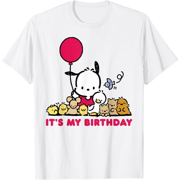 Pochacco It's My Birthday DTG Print Unisex T-Shirt