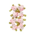 thumbnail image 2 of Offray Accessories, Light Pink 1 inch Tricolor Ribbon Rose Embellishment Accessory for Crafting, 8 Count, 2 of 10