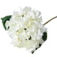 thumbnail image 5 of Arreglo floral de hortensias artificiales de tela de seda de 17,7 pulgadas con hojas verdes. Blanco, 5 of 9