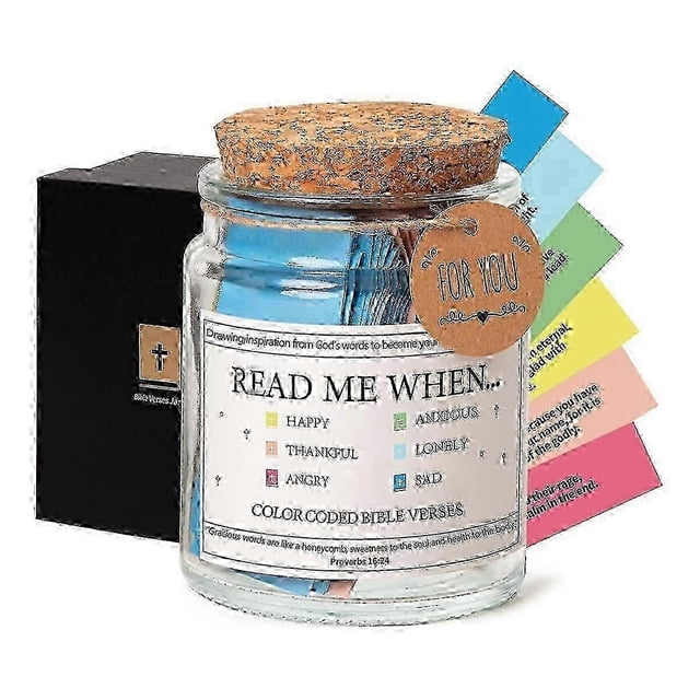 Bible Verses in A Jar,Read Me When Bible Verses Jar for Emotions and ,Glass Scripture Prayer Jar wi g20241388102