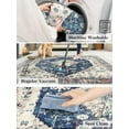 thumbnail image 4 of Lahome Decor 2'x8'Vintage Runner Rug,Washable Distressed Hallway Runner,Washable Rug,Traditional Mat Distressed Indoor Foldable Ultra-Thin Rug Retro Accent Rug,Floral Print Rug Non Slip Carpet,Blue, 4 of 8