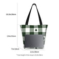 thumbnail image 4 of Ratiio Green White Lumberjack Plaid Print Shoulder Bag for Women, Polyester Crossbody Purse Lightweight Handbag for Daily Travel and Casual Use, 4 of 6