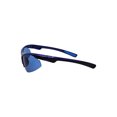 thumbnail image 2 of Kids Plastic Sports Wrap Semi Rim Sunglasses with Blue Frames and Blue Lenses, 2 of 2