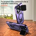 thumbnail image 5 of Compatible with iPhone 15 Pro Max Case with Camera Kiackstand, [1X Screen Protector] Compatible with MagSafe Military Grade Drop Protection Magnetic Phone Case for Women Men, Purple, 5 of 6