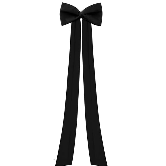 Meikd Extra-Large Decorative Bow: Giant Bow with Long Tassels—Perfect for Gift Decorations, Wedding Arches, Holiday Parties, and Christmas Trees (Black)