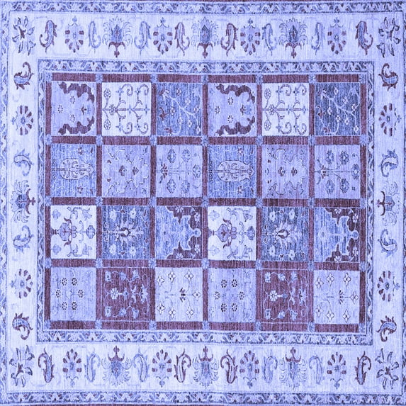 Ahgly Company Indoor Square Persian Blue Traditional Area Rugs, 6' Square