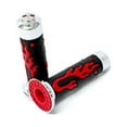 thumbnail image 2 of Sport Bike & Dirt Bikes Motorcycle Flame Gel Style Hand Grips With Skull Red Color Compatible with Aprilla BMW Ducati Triumph Honda Kawasaki Polaris Suzuki Yamaha Dirt Bikes Offroad KTM Dirt Bike, 2 of 3