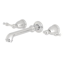 Kingston Brass KS7121NL Naples Two-Handle Wall Mount Bathroom Faucet, Polished Chrome