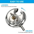 thumbnail image 3 of Round Disc Lock 2-2/5", Heavy Duty Stainless Steel Rustproof Keyed Alike Discus Padlock Waterproof Storage Unit Locks with 2 Keys for Outdoors Garages Fence Sheds, Silver, 3 of 6