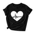 thumbnail image 4 of Plebaso T-shirts à Manches Courtes pour Femmes, Imprimé, Col Rond, Décontracté, Mode, 4 of 4