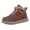Coffee, variant on Women's Winter Lace-Up Sneakers - Mid Top Canvas Shoes with Fleece Lining & Thick Sole for Warmth, Height and Casual Everyday Wear Coffee