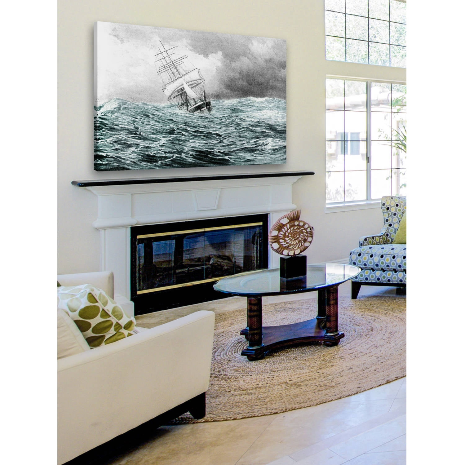 "Rough Waters" Painting Print on Wrapped Canvas