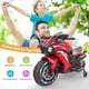 thumbnail image 5 of Motocicleta eléctrica para niños de 12 V, coche con luces LED, color rojo, 5 of 6