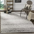 thumbnail image 2 of Safavieh Adirondack Collection ADR124B Silver and Ivory Vintage Geometric Square Area Rug (6' Square), 2 of 5