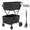 Black, variant on Extra Jumbo Shopping Cart, 2 Layers Grocery Cart on Wheels, Foldable Utility Shopping Carts with Double Basket and 360° Rolling Swivel Wheels for Groceries Laundry