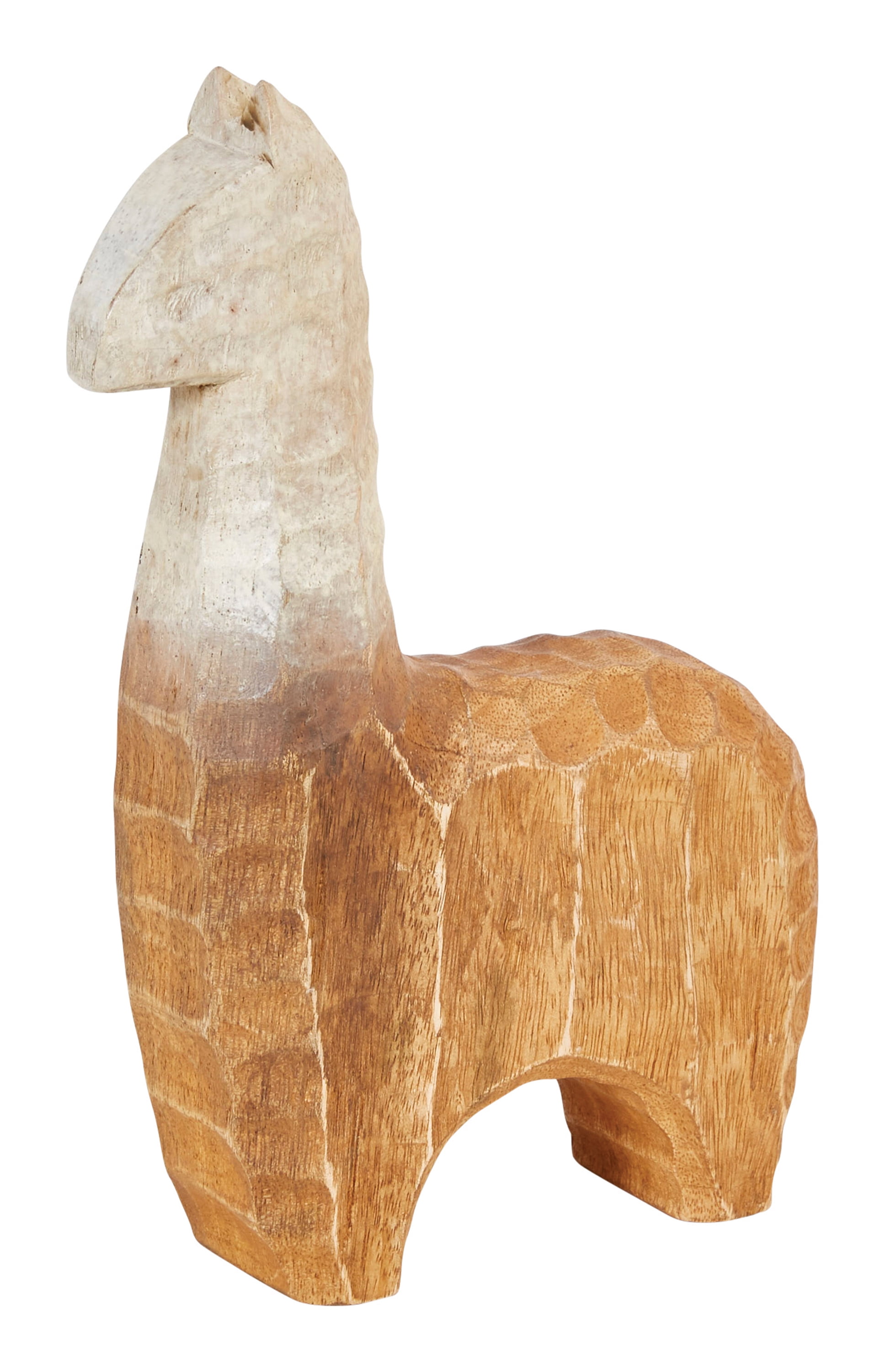 Bloomingville 10"H HandCarved Mango Wood Llama Figurine with
