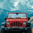 thumbnail image 3 of Uorisanigo Windshield Sun Shade for 2020-2025 Jeep Gladiator Front Window Sunshade for Wrangler JL/Gladiator Sun Visor Foldable Shade Summer Must Have Car Accessories(The Beach is Calling Us), 3 of 7