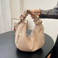 thumbnail image 5 of husxh Women Corduroy Hobo Handbag Ruched Shoulder Bag Adjustable Strap Slouchy Tote Bag with Zipper Hobo Purse for Work Travel, 5 of 6