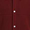thumbnail image 7 of WIZUTIZ Men's Casual Jacket Solid Color Fashion Lapel Collar Button Closure Pockets Long Sleeve Polyester Coat for Winter Spring Outdoor Daily Party Wear, 7 of 7