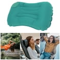 thumbnail image 4 of Almohada de Camping Inflable de 1 Pc con Acción de Bomba Verde Pavo Real Seda de Leche, 4 of 6