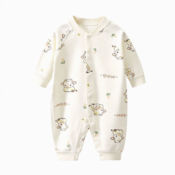 CAUYDY Newborn Girl Picture Outfit Baby Clothes Preemie Long Sleeve Bodysuit Fall Winter Infant Girls Pajamas Toddler Sleepers 6 9 12 18 Months Sizes 3-6 Months,Grey