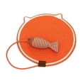 thumbnail image 4 of MERIGLARE Cat Scratch Mat with Fishy Ball Cat Floor Scratching Pad for Couch Floor Rug L, 4 of 9