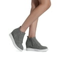 thumbnail image 2 of Dream Pairs Women’s Platform Wedge Sneakers Ankle Booties, 2 of 5