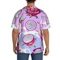 thumbnail image 3 of Kdxio Men's Hawaiian Shirt for Men Short Sleeve Shirt Dragon Fruit Summer Casual Holiday Beach Button Down T-Shirts, 3 of 5