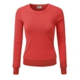 thumbnail image 1 of JJ Perfection Women's Long Sleeve Crew Neck Pullover Sweater with Plus Size, 1 of 3