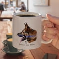 thumbnail image 4 of Protect and Serve K9 Police Thin Blue Line German Shepherd Dog White Mug, 4 of 5