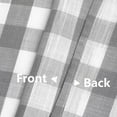 thumbnail image 4 of Grey White Buffalo Plaid Valance Linen Sheer Cafe Curtain Buffalo Check Plaid Rod Pocket Rustic Farmhouse Kitchen Window Treatment for Living Room Bedroom,1 Panel, 55''''x15'''',Silver Gray White, 4 of 6