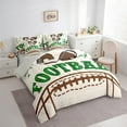thumbnail image 4 of Manfei Kids Rugby Game 7-Piece Twin Bedding Sets,American Ball Sport Sport Bedding Comforter Set,Beige Green Brown Sheet Sets For Boys Teens,Microfiber Bedroom Decor Reversible, 4 of 9