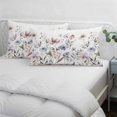 thumbnail image 4 of Botanical Flowers Body Pillow Cover, Pillowcase Protectors with Zipper, Breathable Decorative Throw Pillow Case Cover, Watercolor Farmhouse Floral Herbs Pillow Shams for Couch Sofa 24x36Inch, 4 of 8
