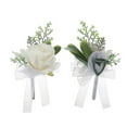 thumbnail image 6 of Wedding Artificial Rose Wrist Corsage Boutonniere Party Prom Bracelet Brooch Pin, 6 of 15