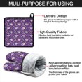 thumbnail image 7 of Purple Fairy Unicorn Pattern Kitchen Oven Mitt and Pot Holder Sets 2 Pcs for Baking, Cooking and Grilling, Heat Resistant Up To 392 °F, 7 of 7