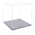 thumbnail image 2 of Plastic Minifigure Display Cases 8.3x8.3x12inch Clear Dustproof Action Figure Display Box with Black Base Display Cabine, 2 of 9