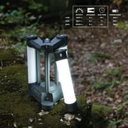 Swiss Tech 2000LM Rechargeable LED Lantern with Bluetooth Speaker and 5200 mAh Power Bank, IPX4 Weatherproof