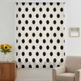 thumbnail image 3 of Wave Point Black Sheer Curtains 54 Inches Long, Modern Minimalist Geometric on Linen Light Filering Curtains, Breathable Simi Curtain Privacy Drapes for Kitchen Bathroom Small Window Treatment, 3 of 9