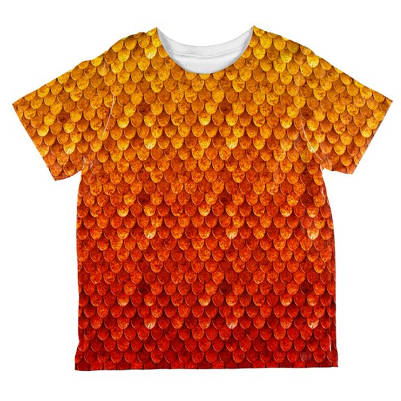 Halloween Red Fire Dragon Rider Armor All Over Toddler T Shirt Multi 4T