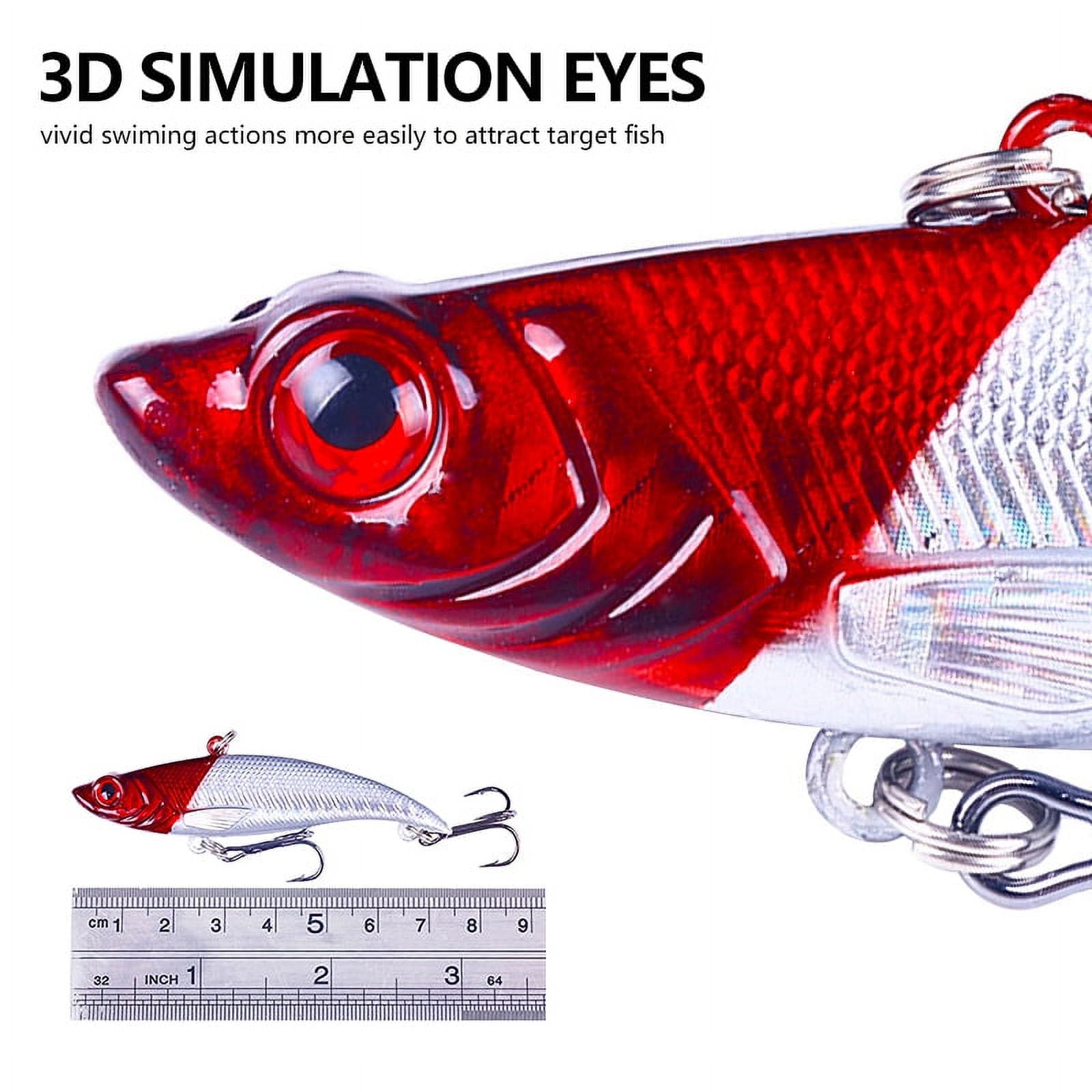 HENGJIA Fishing Lures for Bass, Long Casting Sinking Lure Hard Bait Minnow VIB Fishing Lure for Trout Walleye Redfish Freshwater or Saltwater