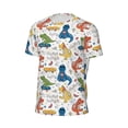 thumbnail image 5 of Rocae Dinosaur (2) for Men's Mesh Quick-Dry Short Sleeve Workout T-Shirt,Mens Crew Neck Tee Lightweight Soft Classic T Shirts 6X-Large, 5 of 9