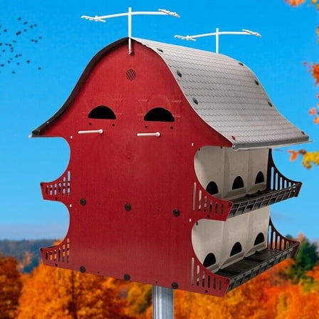New S&K Purple Martin Barn Bird House 16 Room