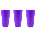 thumbnail image 1 of YBM Home Reusable Plastic Cups 18 oz, Unbreakable Drinkware Dishwasher Safe 3-Pack, Purple, 1 of 1