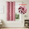 thumbnail image 7 of AUQ 2026 New Contemporary Pink Star Blackout Curtains,130Cm X 100Cm,Pink Curtains for Girls Room,Kids Curtains for Girls,Girls Curtains for Bedroom,Playroom,Nursery,Study,Home, 7 of 7