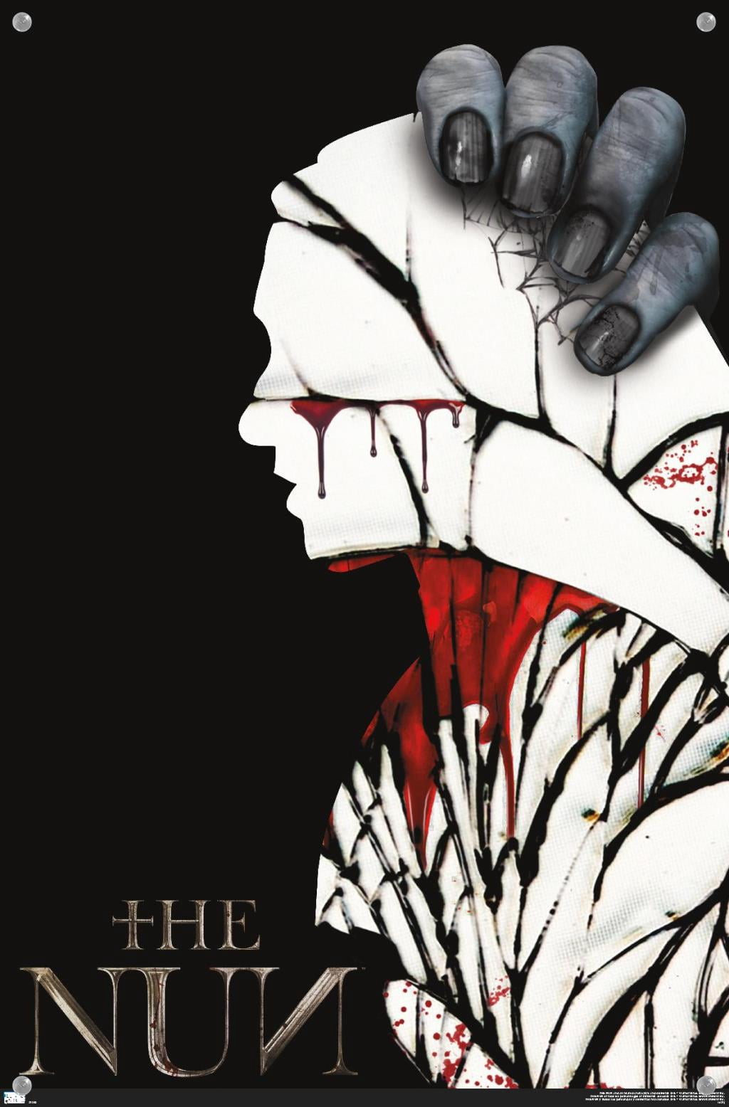 The Nun - Silhouette Wall Poster with Pushpins, 14.725" x 22.375"
