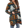 thumbnail image 4 of LOVZFMLL Cardigan pour Femmes à Manches Longues Mode Décontractée Imprimé Halloween Blouse Manteau, 4 of 6