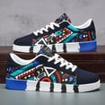 thumbnail image 6 of 4 Colors Available Men's Korean-Style Fall Sneakers -  Matching Couple Outfits - Grid/Solid Color (4 Colors) | Unisex for Men ，Low-Top Round Toe Lace-Up Casual Shoes Suitable for Travel, 6 of 9